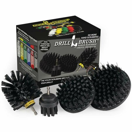 DRILL BRUSH POWER SCRUBBER BY USEFUL PRODUCTS 5 in W 7 in L Brush, Black K-S-542O-QC-DB